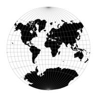 Circle world in van der Grinten (I) projection