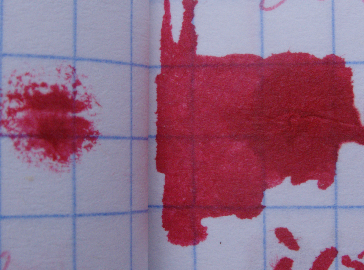 A red ink blot