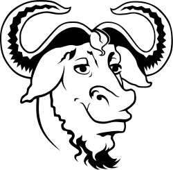 The stylized gnu logo of the GNU project