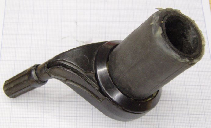 SRT relpacement rubber grip. It has yellowish blobs coming out its side.